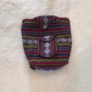 Handmade Mexican style backpack